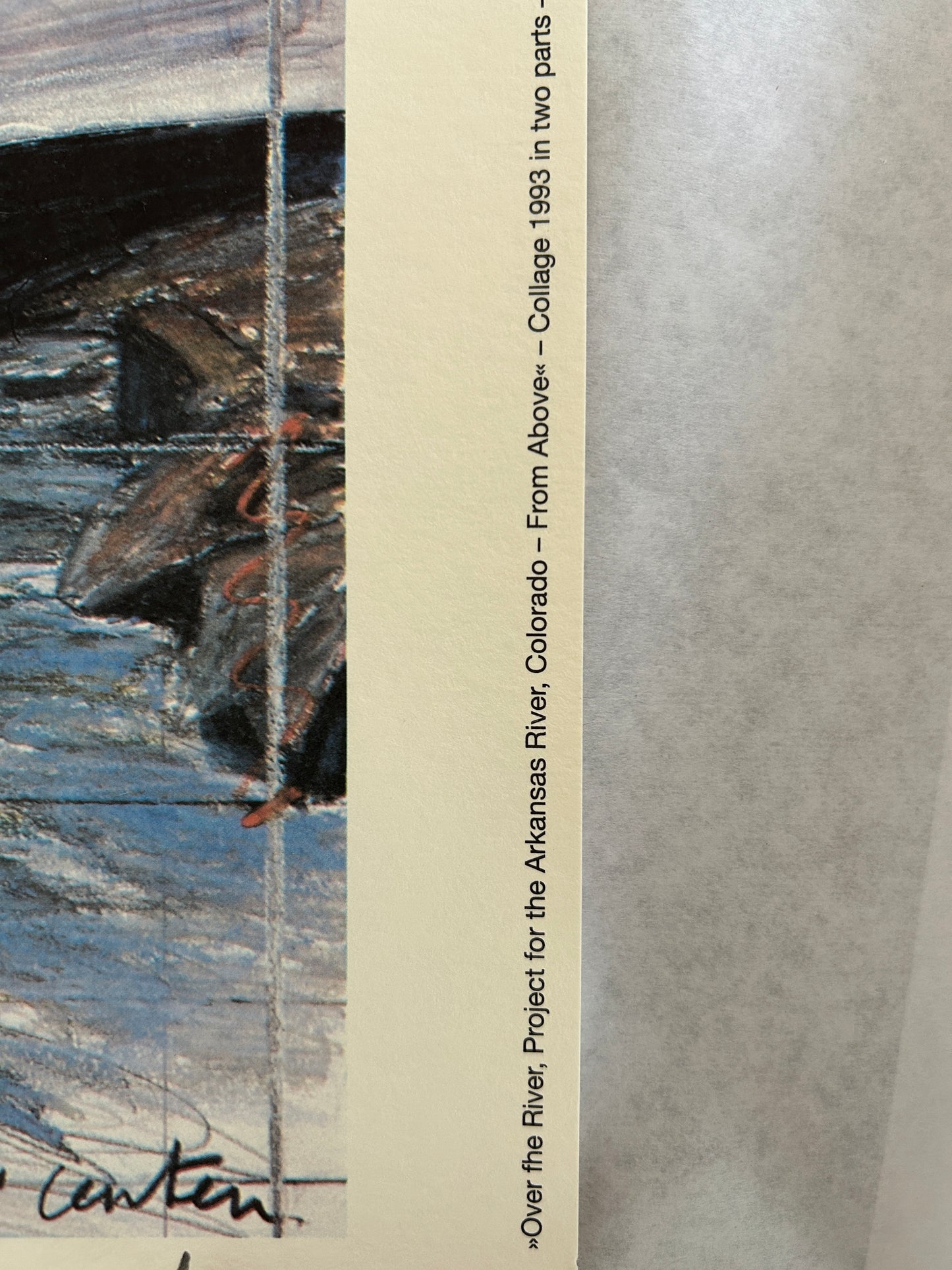 Christo and Jeanne-Claude, Over the River (From Above) Signed Print