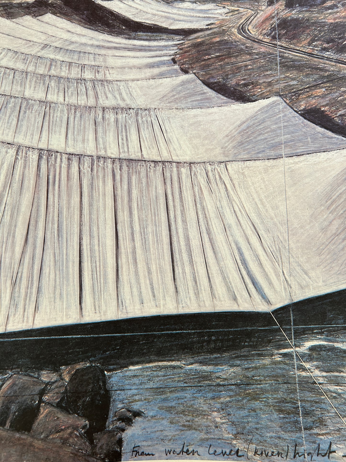 Christo and Jeanne-Claude, Over the River (From Above) Signed Print