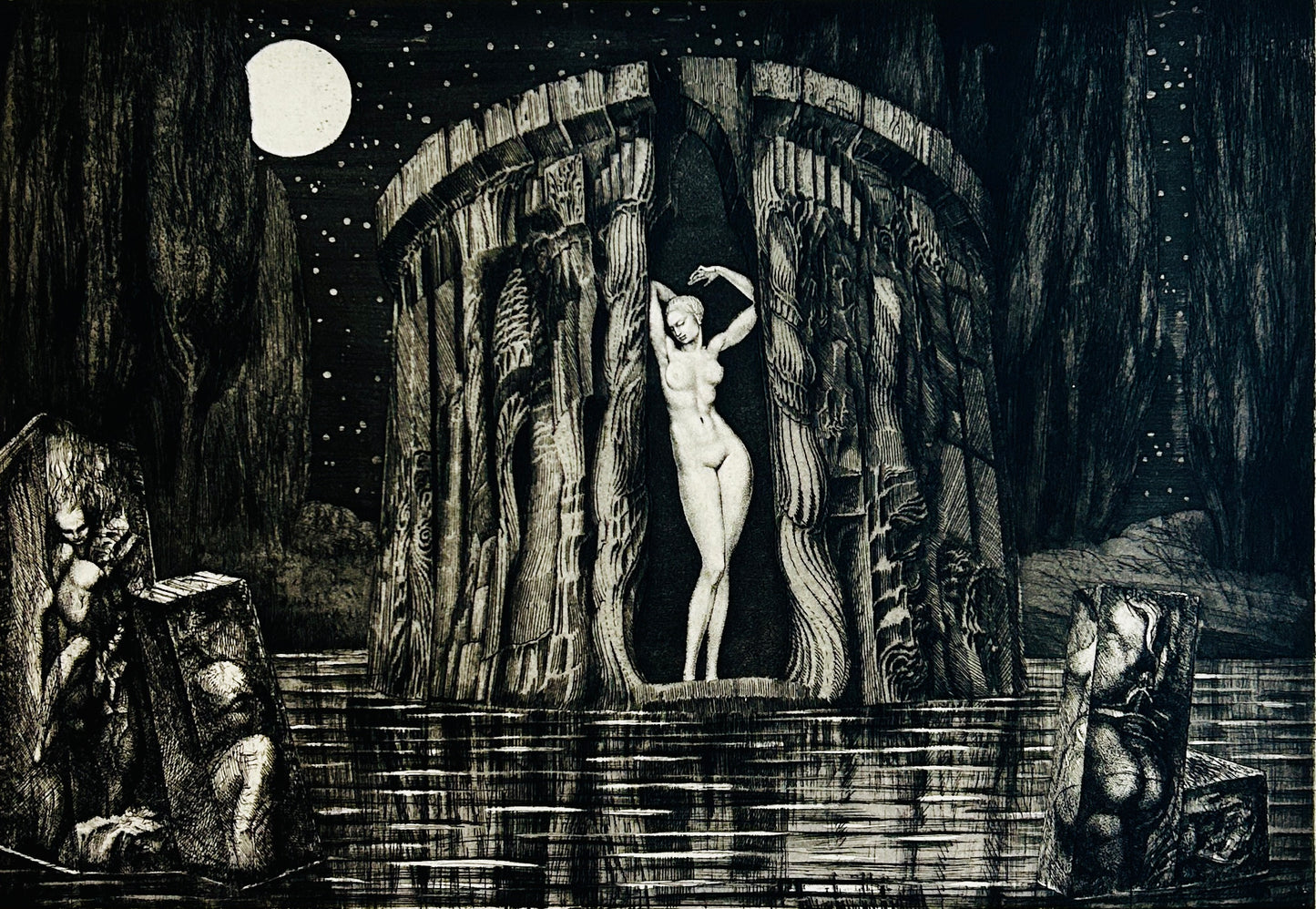 Ernst Fuchs 'Die Geburt der Venus (The Birth of Venus)' etching