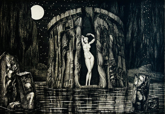 Ernst Fuchs 'Die Geburt der Venus (The Birth of Venus)' etching