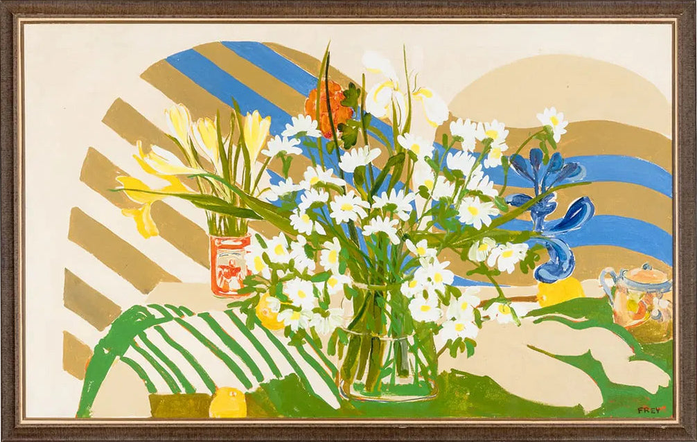 Viola Frey Floral Still Life Painting