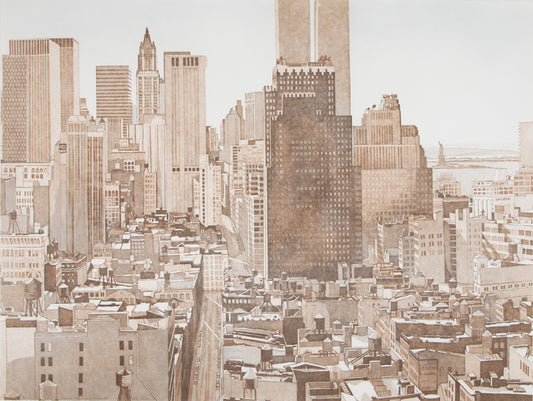 Philip Pearlstein 'View Over Soho, Lower Manhattan'