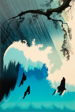 Eyvind Earle 'Ocean Splash' Print