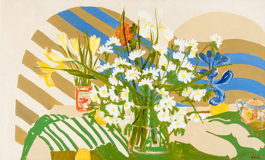 Viola Frey Floral Still Life Painting