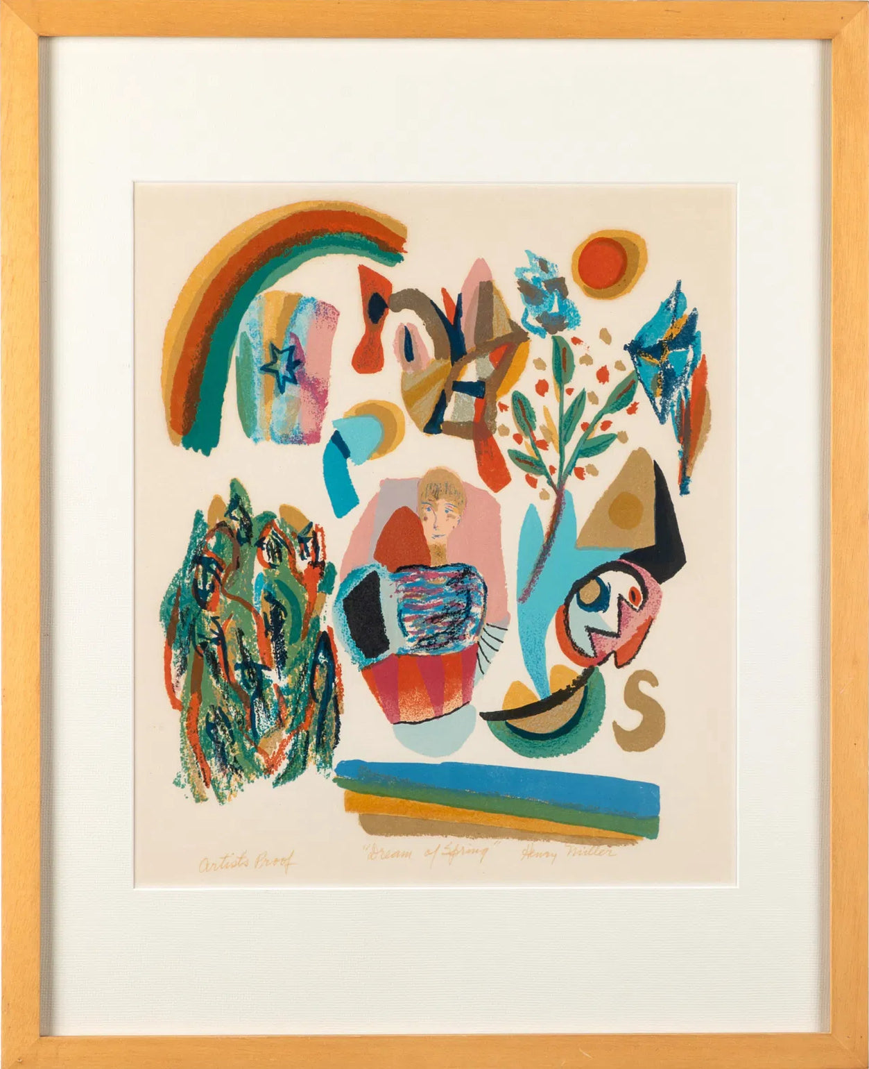 Henry Miller  'Dream of Spring' Signed Lithograph