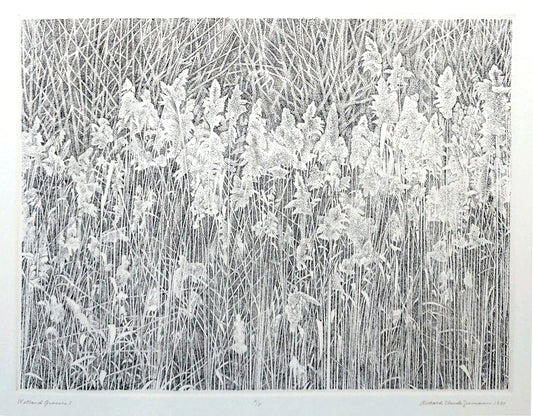 Richard Claude Ziemann 'Wetland Grasses' Limited Edition Signed Etching